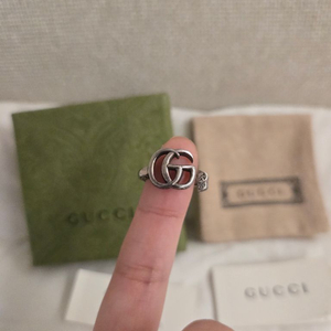 정품 구찌 더블 g 키 반지 10호 이미지