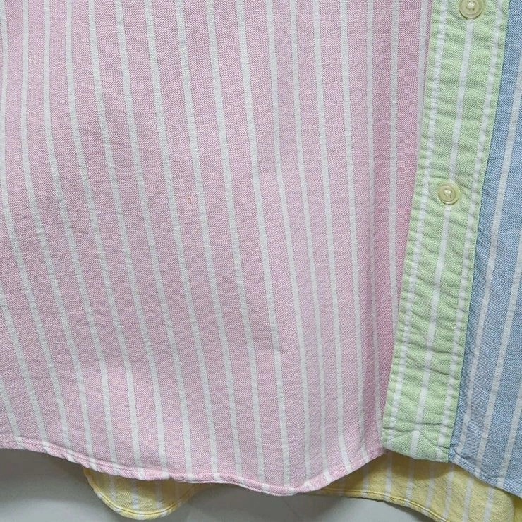 120~125 POLO 폴로 랄프로렌 긴팔 셔츠 옥스포드 컬러블록 빅사이즈 이미지