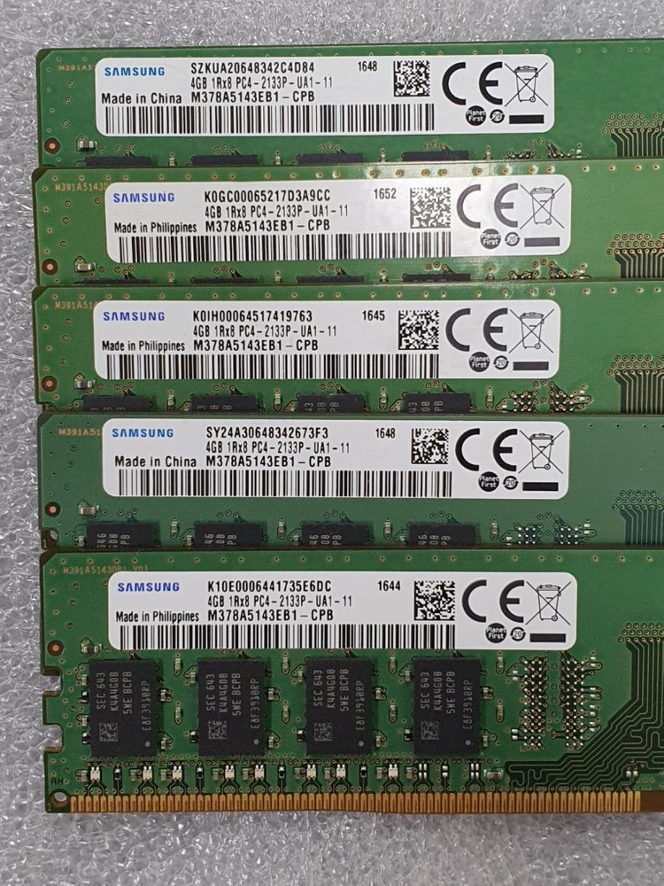 컴퓨터 삼성 메모리 DDR4 2133P 4GB(개당가격) 이미지