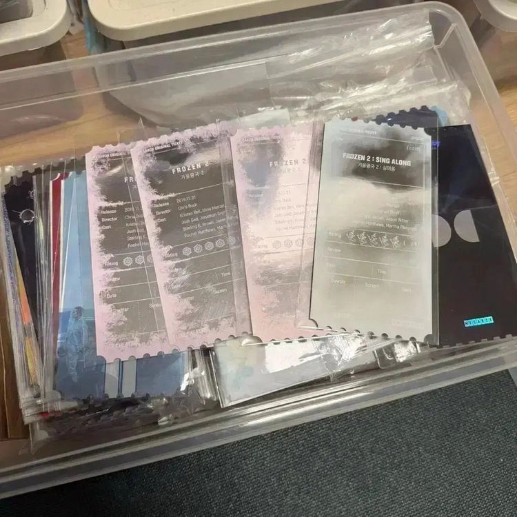 겨울왕국 오리지널 티켓 겨울왕국1 2엘사안나오티싱어롱 포스터필름마크플립북 이미지