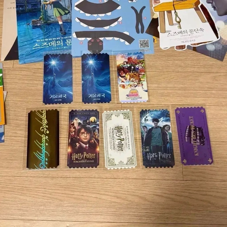 겨울왕국 오리지널 티켓 겨울왕국1 2엘사안나오티싱어롱 포스터필름마크플립북 이미지