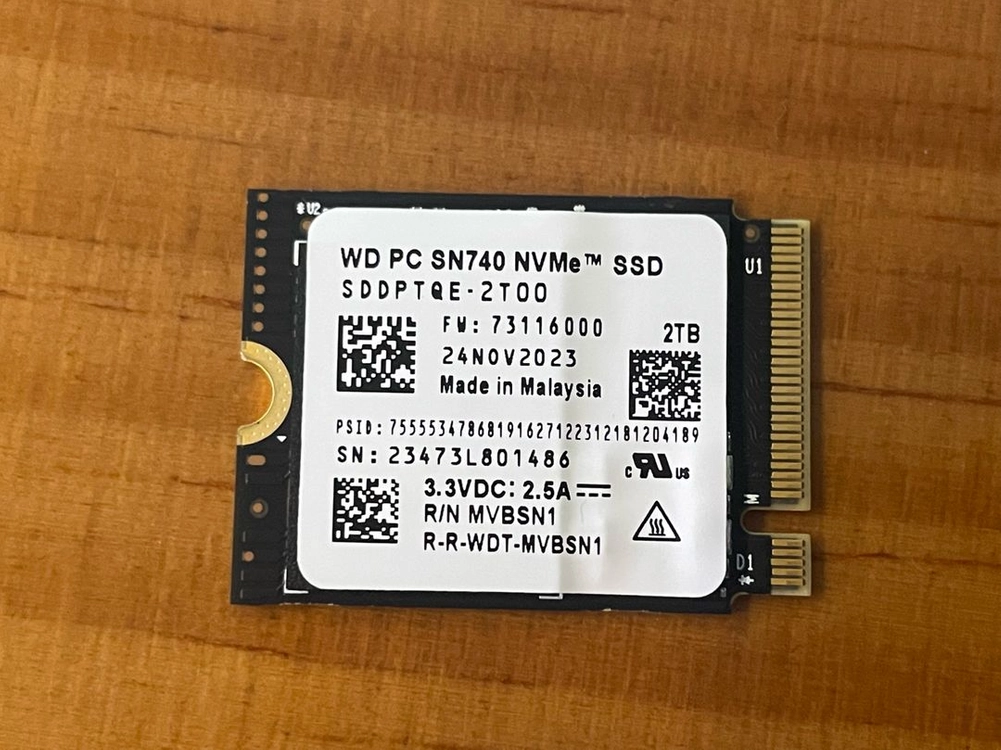 2230 NVMe ssd SN740 2테라 2tb WD 스팀덱/로갈리 등 택포 - 안심되는 중고거래