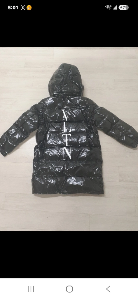 발렌티노X몽클레어 콜라보 키즈유광롱패딩 이미지