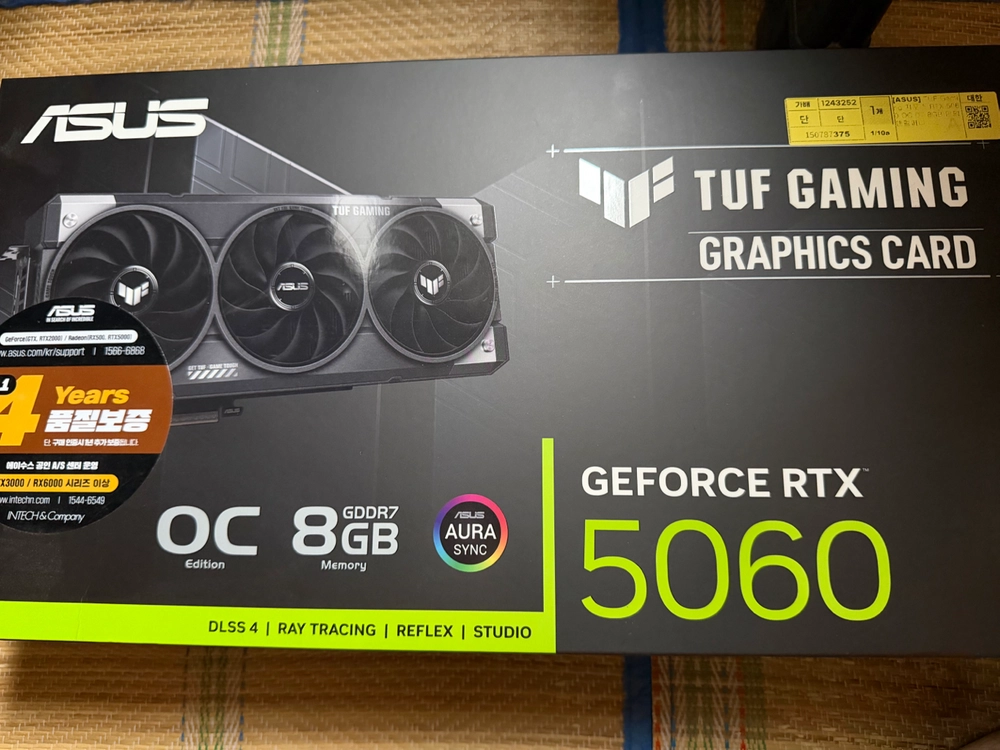 Asus tuf RTX 5060 OC 그래픽카드 - 안심되는 중고거래