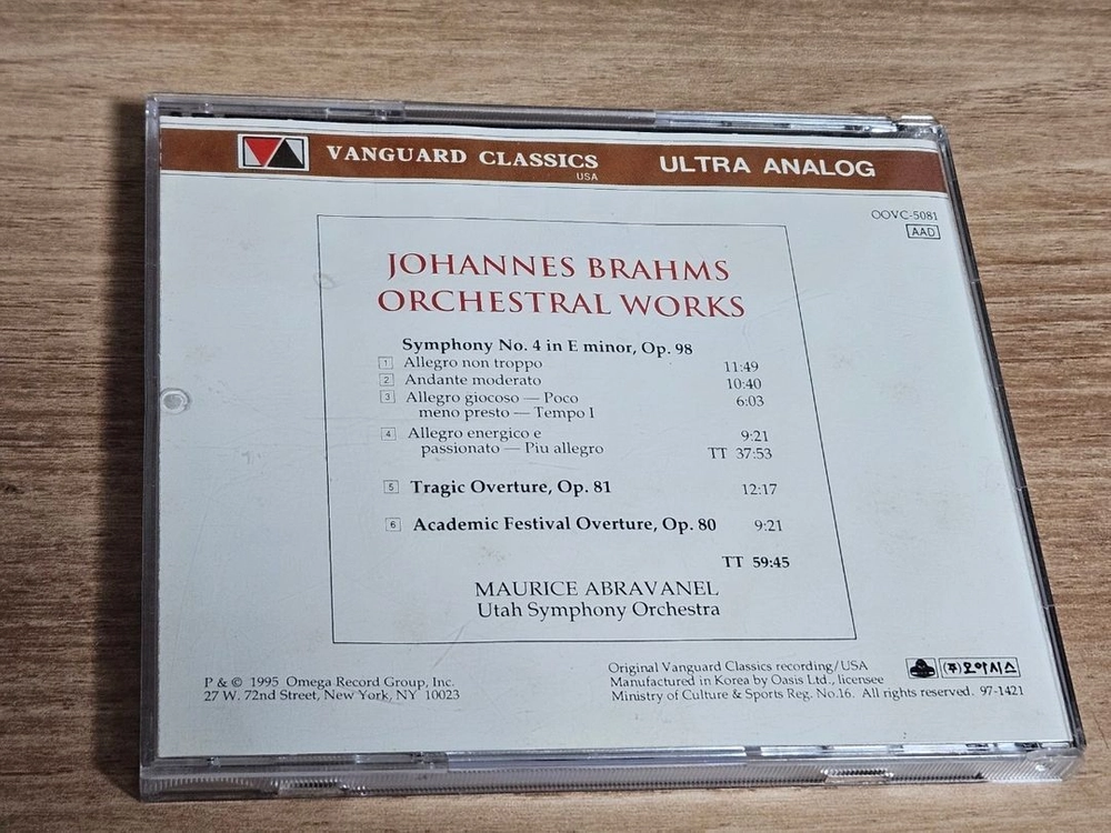 Brahms: Symphony No.4, Tragic Overture 이미지