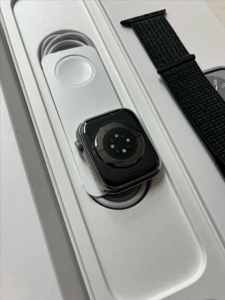 애플워치8스테인리스 45mm 실버 정품풀셋 이미지