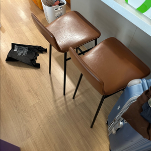 바테이블 의자 (2개), 바스툴 (2년 준새제품) 이미지
