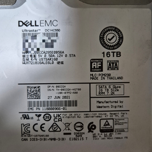 WD 16TB HC550 SATA 하드디스크 hdd 이미지