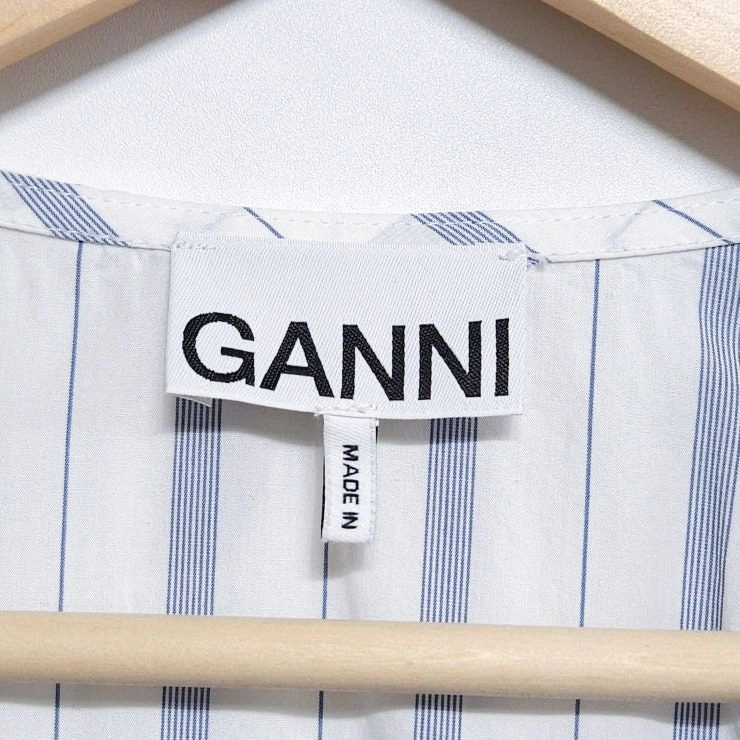 77~88 GANNI 가니 긴팔 블라우스 세일러카라 루즈핏 이미지