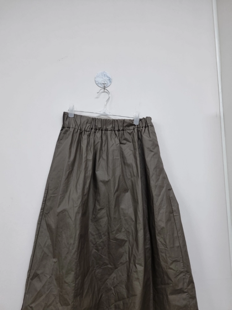 COS 카키색 밴딩 롱 스커트 EUR 32 이미지