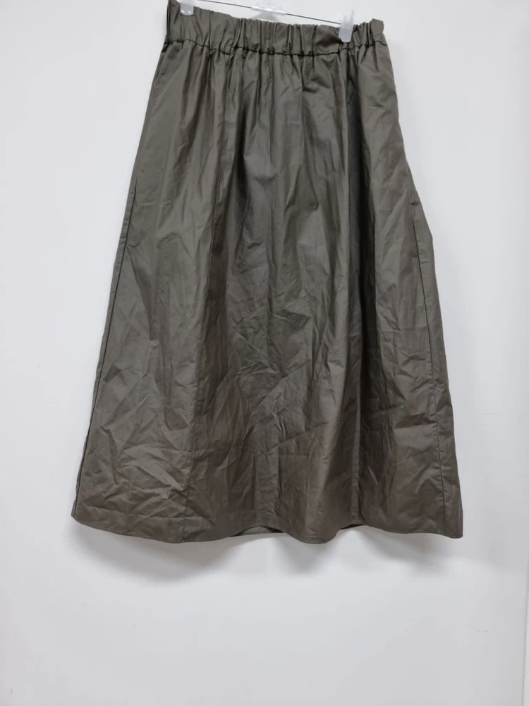 COS 카키색 밴딩 롱 스커트 EUR 32 이미지