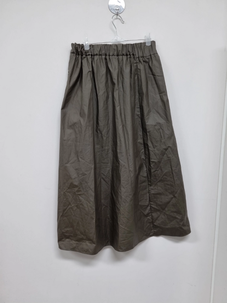 COS 카키색 밴딩 롱 스커트 EUR 32 이미지