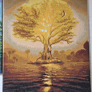 금전수 캔버스 보석십자수 완성품3종 40x50cm 이미지