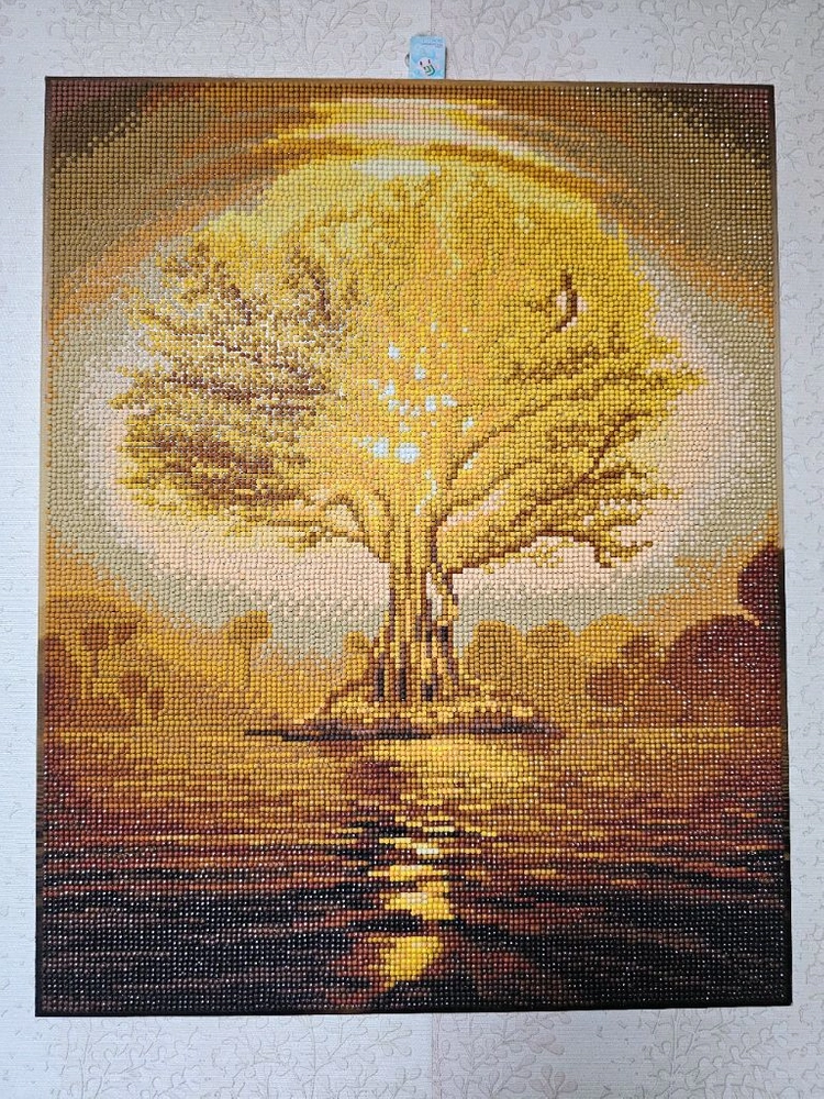 금전수 캔버스 보석십자수 완성품3종 40x50cm 이미지