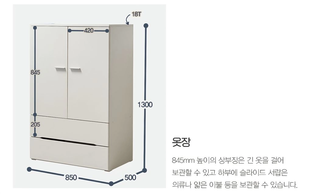에보니아 허밍 침대+책상+옷장 이미지