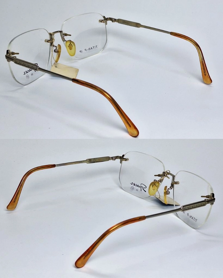 SPACER S-304 무테 안경테 57mm 일본 빈티지 데드스톡 IP도금 레트로 클래식 복고 패션 아이웨어 수입 이미지