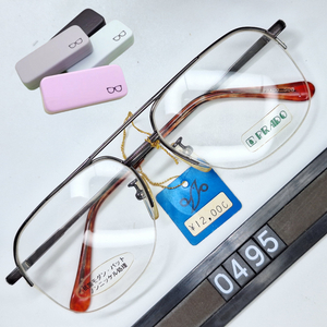 프라도 PRADO 508 반무테 안경테 54mm 투브릿지 일본 빈티지 데드스톡 더블브릿지 이미지