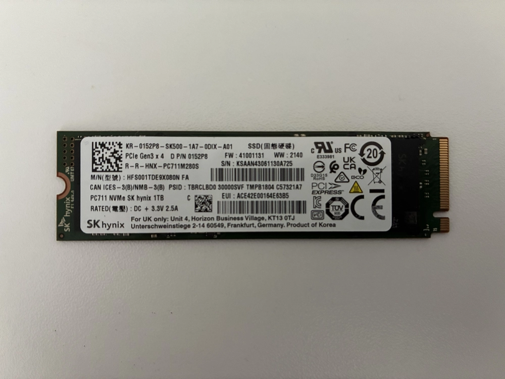 SK Hynix pc711 NVMe SSD 1TB 이미지