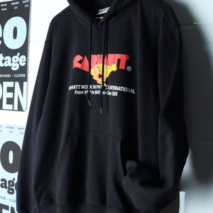 (L-XL) 칼하트 후드티셔츠 블랙 러닝치타 희귀 이미지