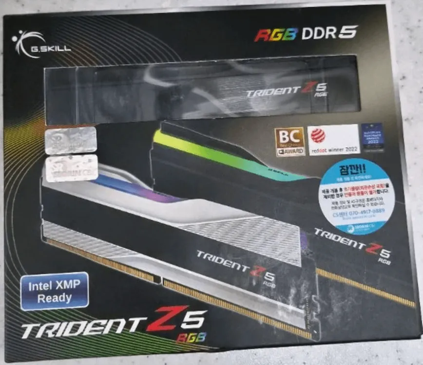 G.SKILL TRIDENT Z5 RGB DDR5 6400 CL32 64GB (32GBx2)팝니다. 이미지