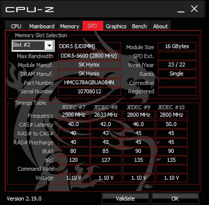SK하이닉스 DDR5 5600 16GBx2 32GB A다이 이미지