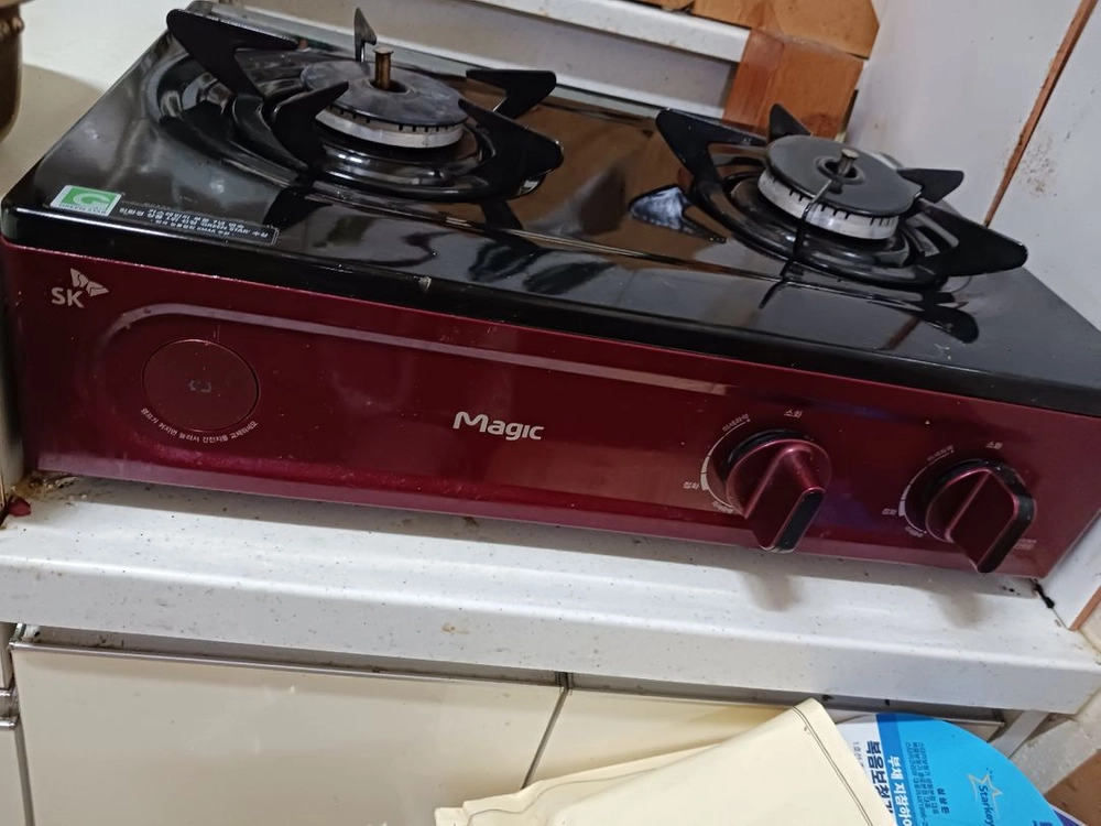 2구 가스레인지 부품 처분...화구부품.손잡이 이미지