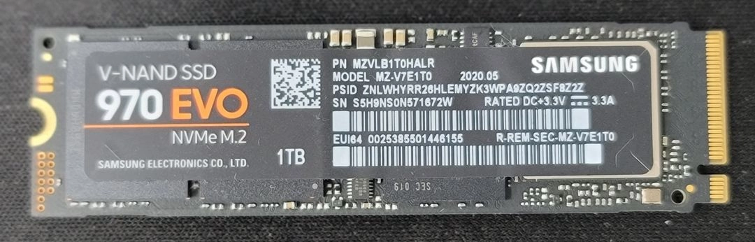 삼성 970 EVO NVMe M.2 SSD 1TB 이미지
