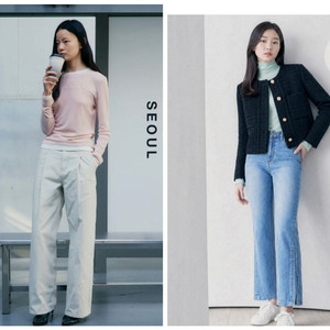 구호 플러스 25SS 레이어드 티셔츠 S사이즈, 데님팬츠 1사이즈 이미지