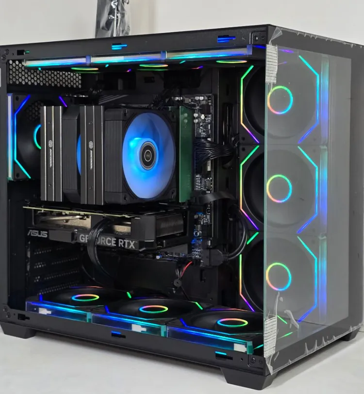 (새제품 반본체 공랙 블랙)9800X3D, 32GB, 1000W, 공랭최강, 방송게이밍컴퓨터본체 이미지