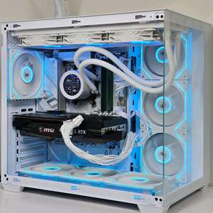 (새제품 반본체 수랭 화이트) 9800X3D, B850M, 32GB, 1000W, 수랭쿨러, 방송게이밍컴퓨터본체 이미지