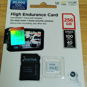 새제품-샌디스크 마이크로SD 256GB MLC 블랙박스 메모리카드 이미지