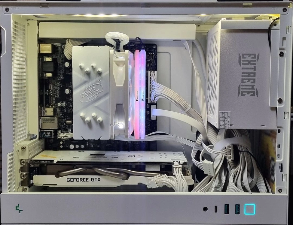 화이트 게이밍 컴퓨터 pc 본체 i5-9400f 그래픽카드 gtx 1060 3g ddr4 16g 이미지