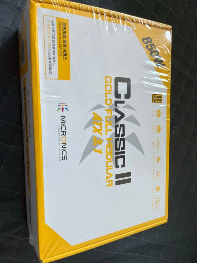 마이크로닉스 classic 화이트 850W 80PLUS 골드 풀모듈러 파워서플라이 이미지