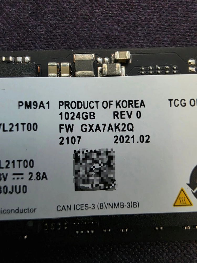 삼성 PM9A1 1TB 이미지