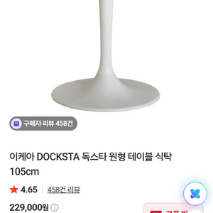 이케아 원형테이블 독스타 이미지