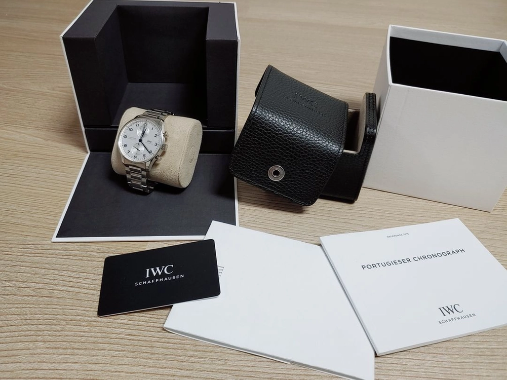 IWC 포르투기저 크로노 블루핸즈 신형 3716 17 371617 이미지