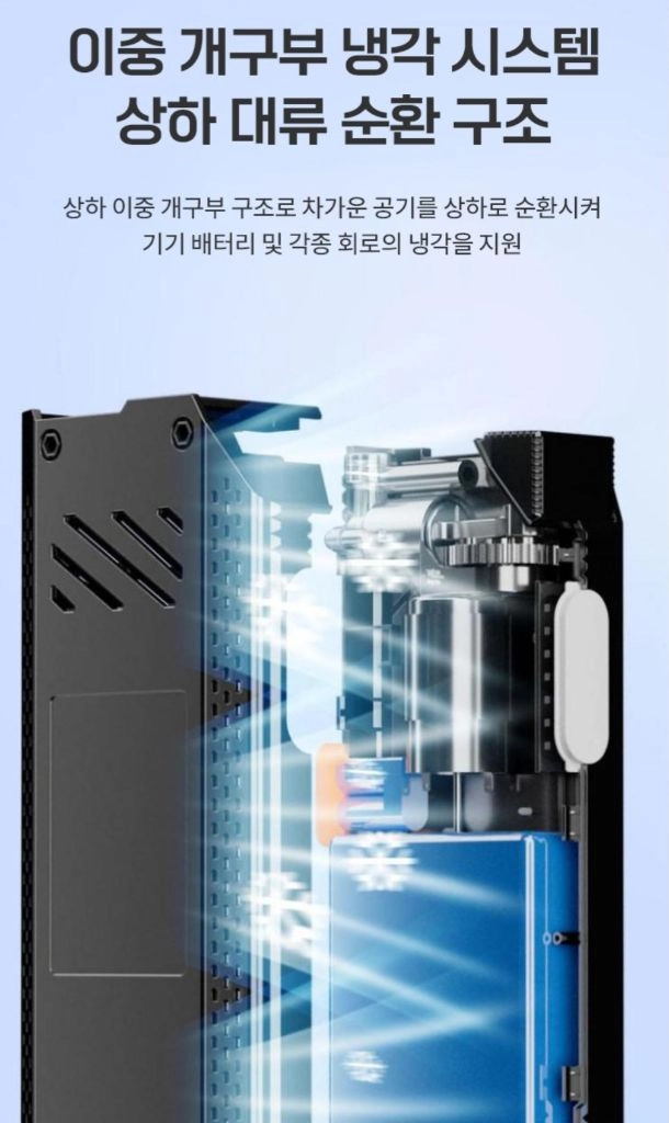 (무배) (무배) 자동차 점프 스타터 일체형 에어펌프 보조배터리 긴급시동 보조배터리 점프스타터+스마트 점프 케이블+ 이미지