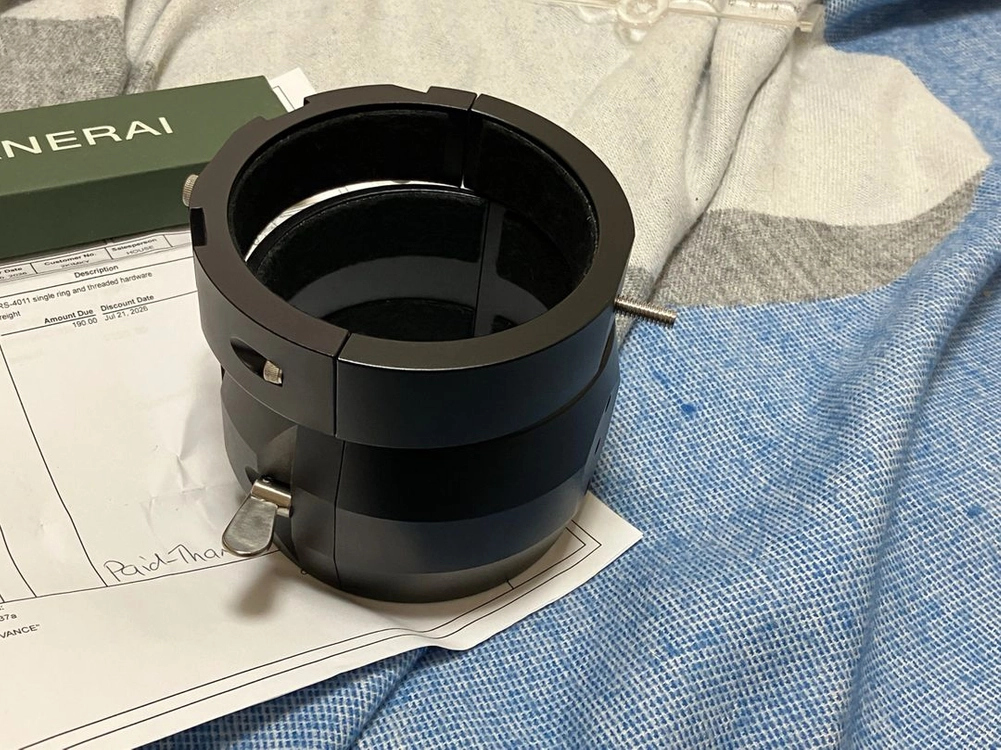신품 천체망원경 텔레뷰 4인치 105mm 클램쉘, 경통밴드, 싱글 링 2개 일괄 이미지