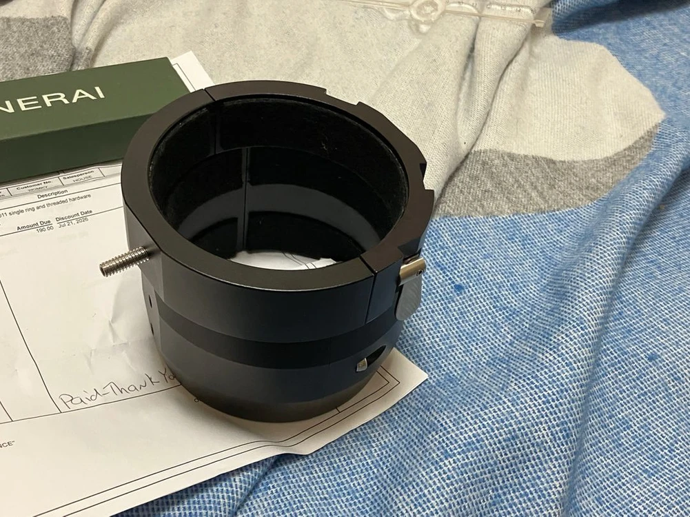 신품 천체망원경 텔레뷰 4인치 105mm 클램쉘, 경통밴드, 싱글 링 2개 일괄 이미지