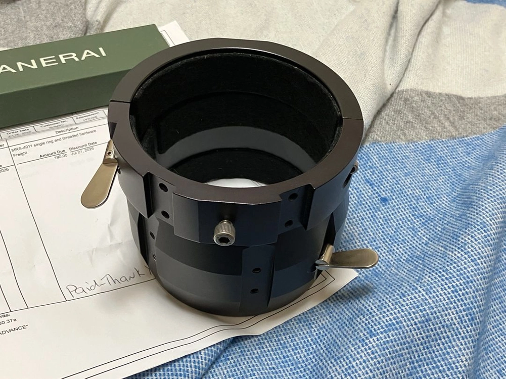 신품 천체망원경 텔레뷰 4인치 105mm 클램쉘, 경통밴드, 싱글 링 2개 일괄 이미지