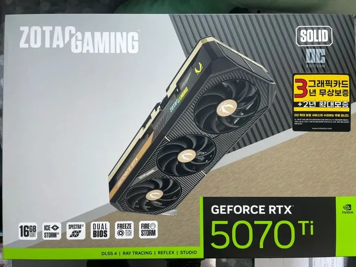 조텍 RTX 5070 Ti SOLID OC D7 16GB - 안심되는 중고거래
