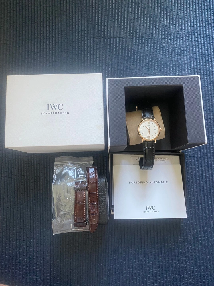 iwc 포르토피노 로즈골드 금통 iwc 356504 풀셋 판매 교환가능 이미지