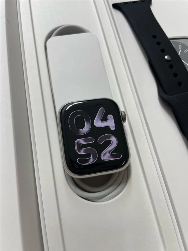 애플워치8스테인리스 45mm 실버 셀룰러 이미지