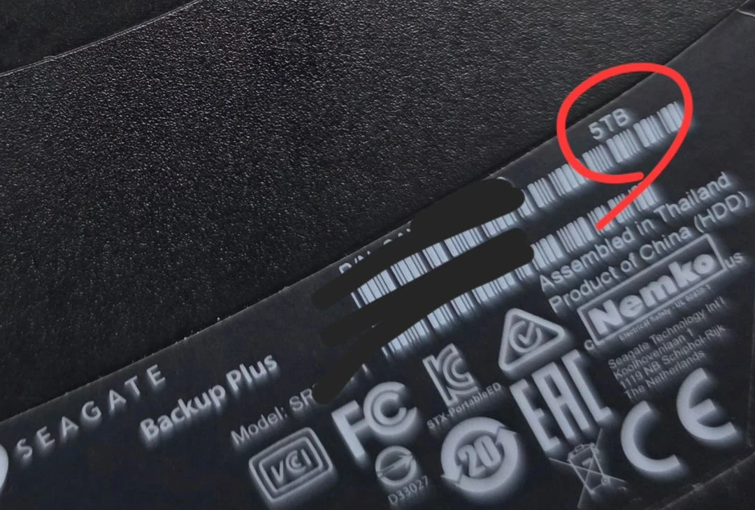 씨게이트 외장 HDD 5TB Backup Plus Portable 팝니다. 이미지