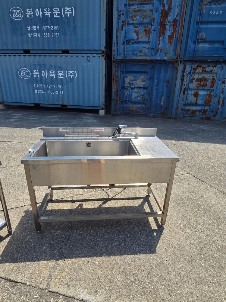 린나이 전기식 업소용 식기세척기 / 고온 살균 랙도어 식기세척기 / 1저 전처리세정대, 세척후 작업대 세트 별도 이미지