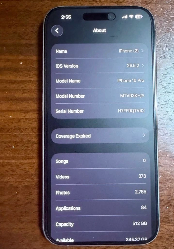 iphone 15 pro 스마트폰 실버 512GB 이미지