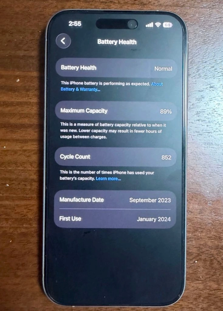 iphone 15 pro 스마트폰 실버 512GB 이미지