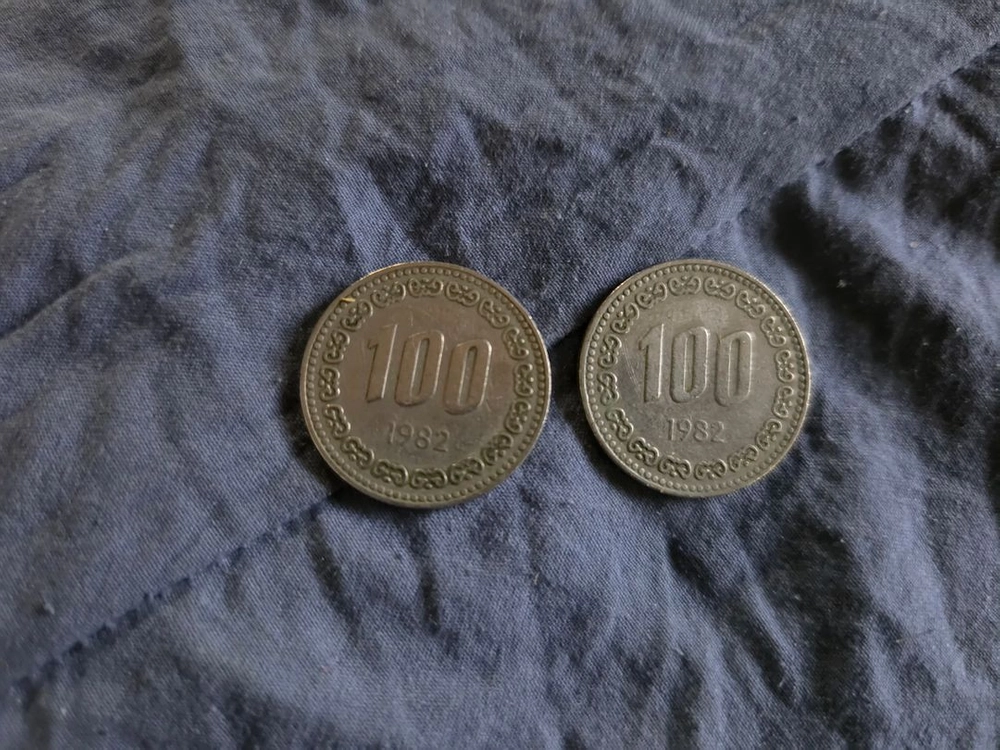 1982년 100원 동전 3새 이미지
