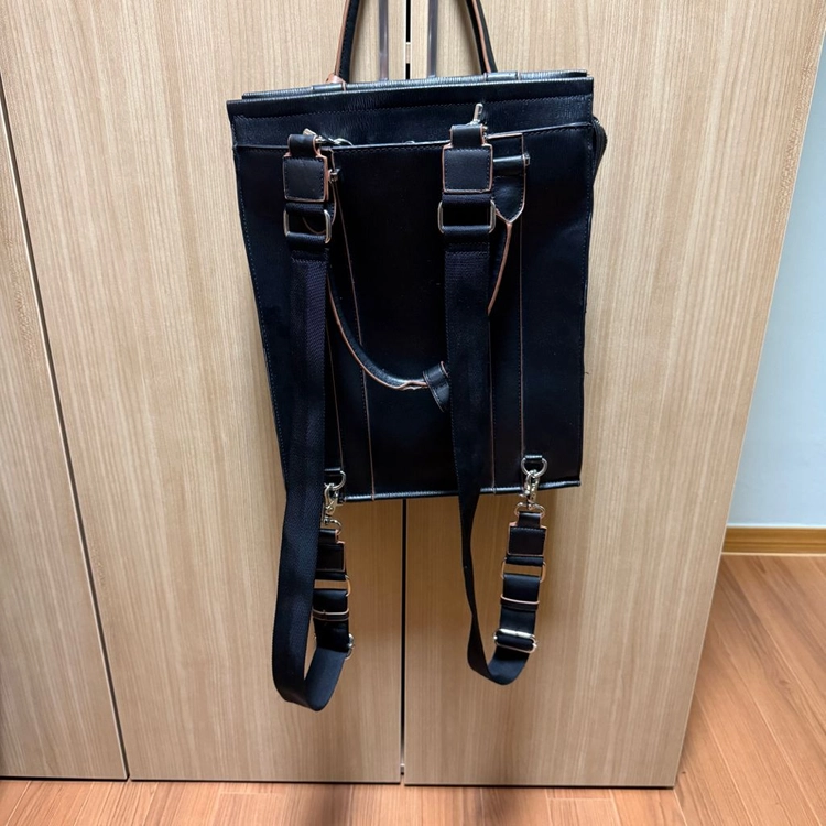 자라(ZARA) PU 검정 레더 가죽 토트백 (백팩겸용) 이미지