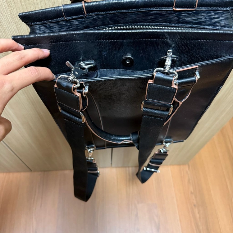 자라(ZARA) PU 검정 레더 가죽 토트백 (백팩겸용) 이미지